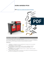 Prensa plegadora horizontal PP200 20 toneladas versátil fácil uso