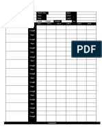 Workout Log Template for Tracking Aerobic Exercise and Weight Training