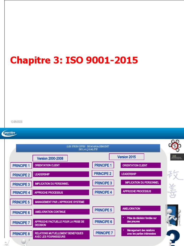 Principes et Structure ISO 9001:2015 | PDF | Management de la qualité ...