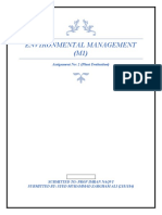 Environmental Management (M1) : Assignment No: 2 (Plant Evaluation)