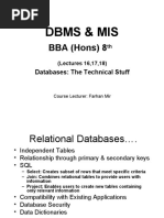 Dbms & Mis: BBA (Hons) 8