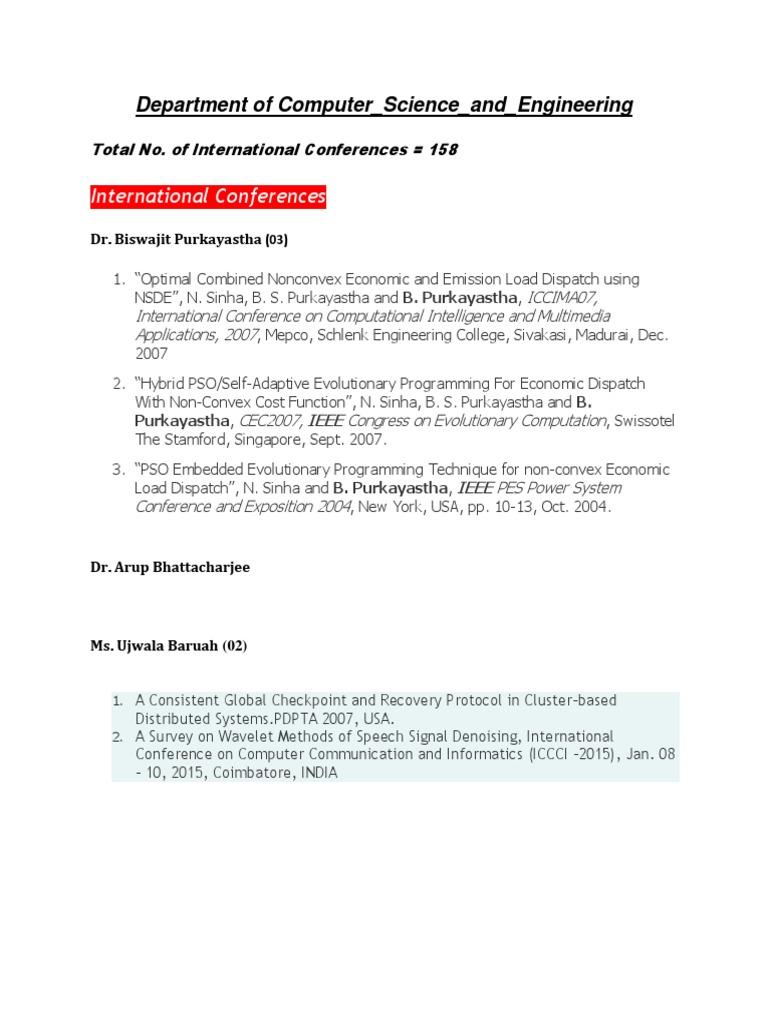 International Conferences in Computer Science | PDF | Computer Science ...