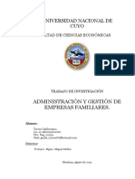 Universidad Nacional de Cuyo: Administración Y Gestión de Empresas Familiares