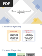 Chapter 11: Basic Elements of Organizing