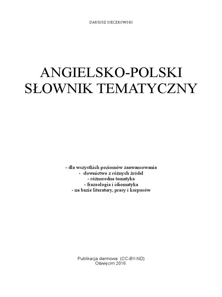 Angielski Slownik Tematyczny 2016 PDF PDF hq nakenbilde