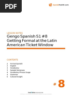 Gengo Spanish S1 #8 Getting Formal at The Latin American Ticket Window