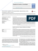 Revista Española de Geriatría y Gerontología: Neurociencia Cognitiva Del Envejecimiento. Aportaciones y Retos