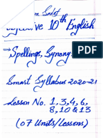Spellings, Synonyms - 10th English PDF