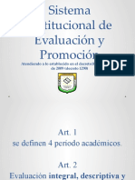 Sistema Institucional de Evaluación y Promoción