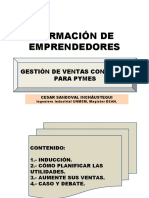 Formación de emprendedores: gestión de ventas y aumento de utilidades para pymes