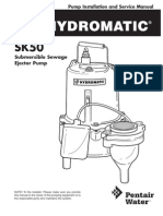 Submersible Sewage Ejector Pump: Pump Installation and Service Manual