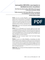 Política educacional de SP 1995-2010 e seu impacto na identidade escolar