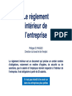 Le Reglement Interieur de Lentreprise PDF