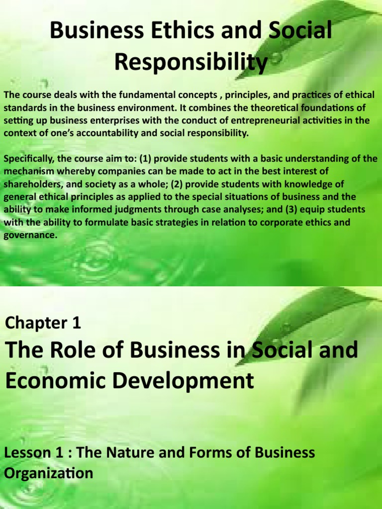 Business Ethics and Social Responsibility | PDF | Business