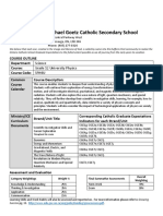 Father Michael Goetz Catholic Secondary School: Science Grade 12 University Physics