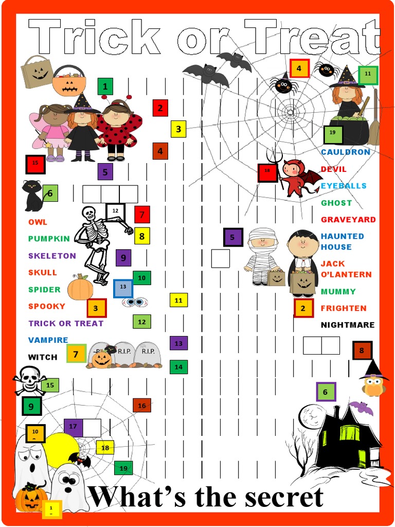 Halloween Crossword Puzzle Crosswords PDF