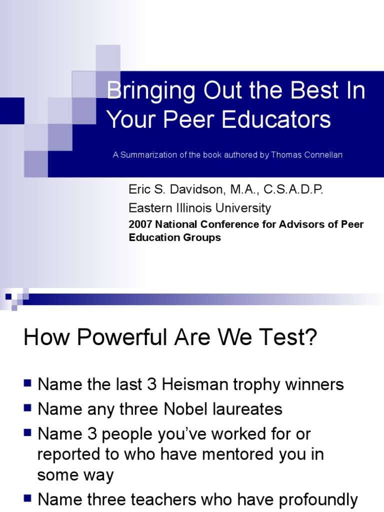 Enhancing Peer Educator Effectiveness | PDF | Motivation | Motivational