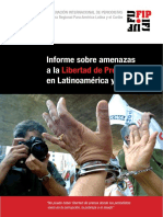 Informe Sobre Amenazas A La Libertad de Prensa en Latinoamerica y El Caribe