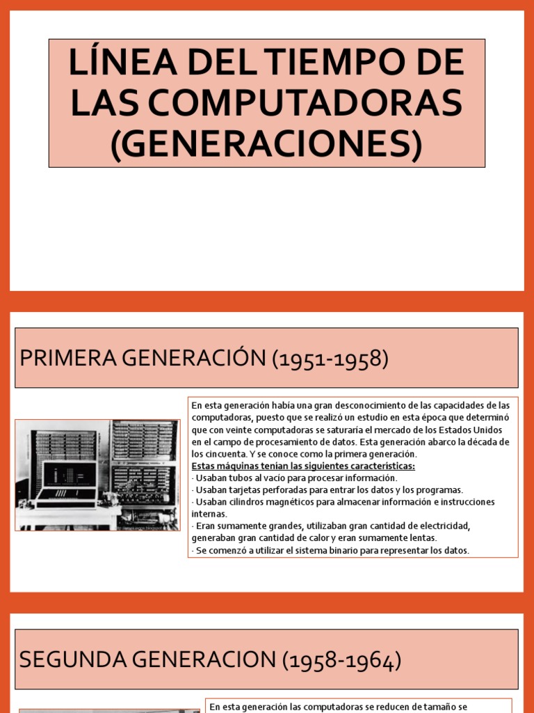 Línea de Tiempo: Generaciones de Computadoras | PDF | Circuito ...