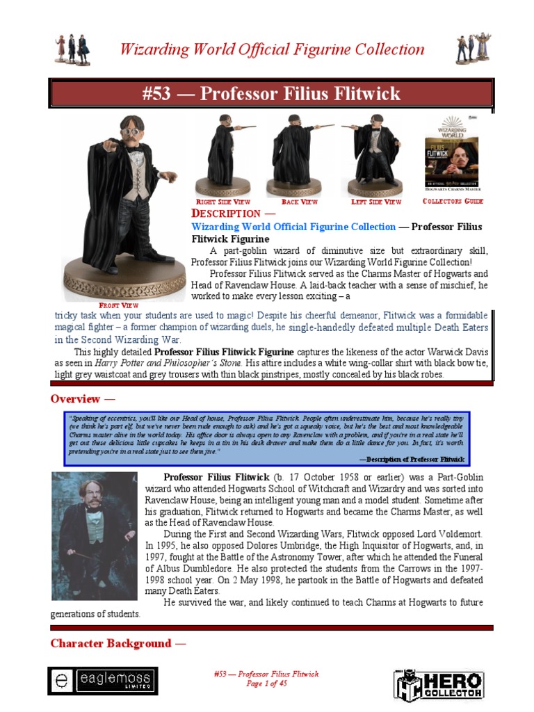Professor Filius Flitwick: Charms Master | PDF | Mythopoeia