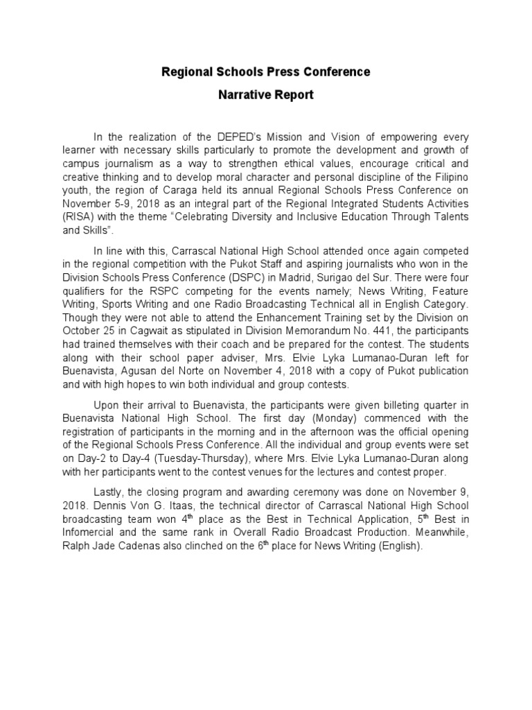RSPC DSPCNarrativeReport PDF Journalism Cognition