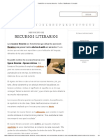 Definición de Recursos Literarios - Qué Es, Significado y Concepto PDF