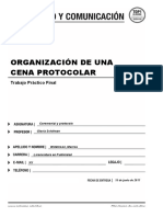 Organización Cena Protocolar