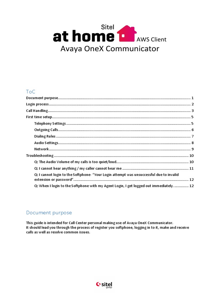 Avaya Onex Communicator: Aws Client | PDF | Login | Password