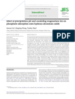 Effect of Precipitation PH and Coexisting Magnesium Ion On Phosphate Adsorption Onto Hydrous Zirconium Oxide