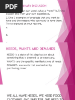 Presentation 2 Needs Wants and Demands