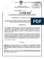 Decreto 160 Del 08 de Febrero de 2019