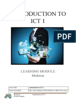 Introduction To Ict 1: Learning Module Midterm