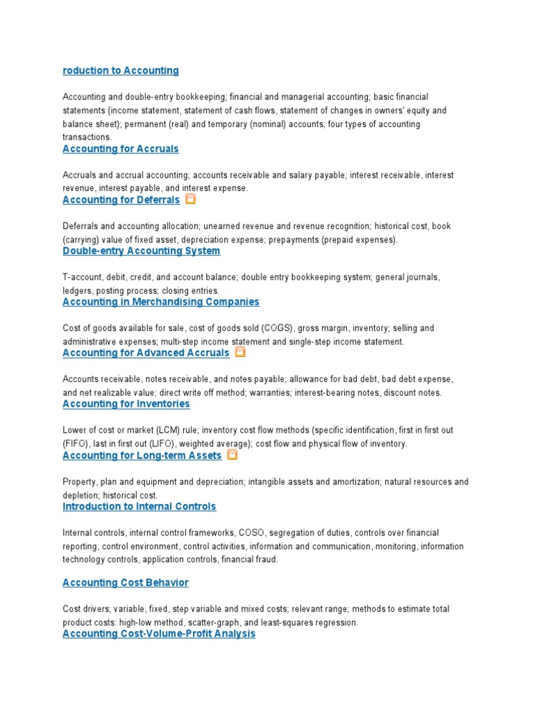 Comprehensive Accounting Guide | PDF | Bookkeeping | Deferral