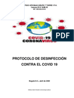 Protocolo Desinfección Por Covid 19