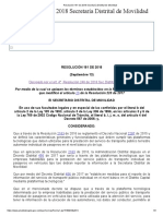 Resolución 181 de 2018 Secretaría Distrital de Movilidad