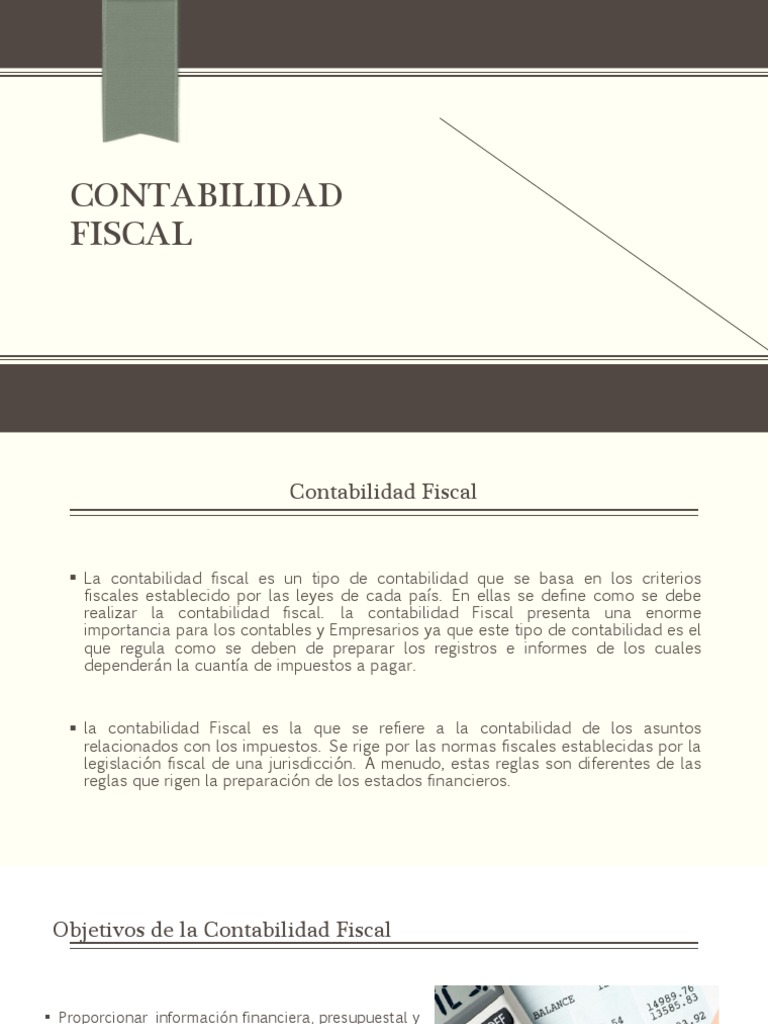 Guía de Contabilidad Fiscal | PDF | Impuestos | Impuesto sobre la renta