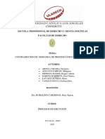 Contradicción de Demanda de Proceso Único de Ejecución