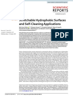 Stretchable Hydrophobic Surfaces and Self-Cleaning Applications