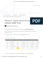 Hikvision - Activar Cámara IP Desde Software SADP Tools - Base de Conocimiento PDF