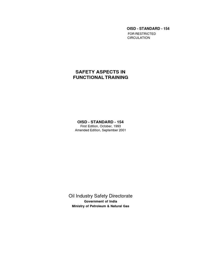 Oisd Std-154 | PDF | Oil Refinery | Safety