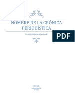 Planificación Crónica Periodística