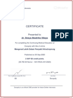 Certificate: Dr. Desya Beatriks Silaya