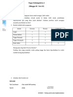 Tugas Kelompok Ke-4 (Minggu 10 / Sesi 15) : Test Case