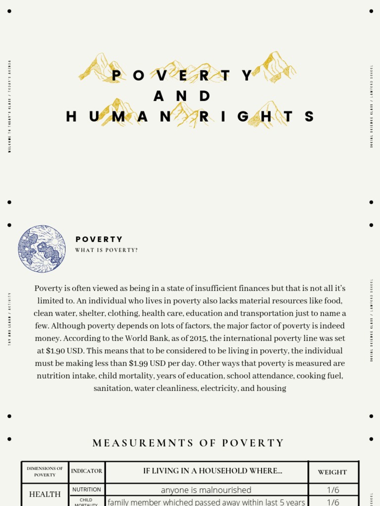 Understanding Poverty and Human Rights | PDF | Canada | Poverty