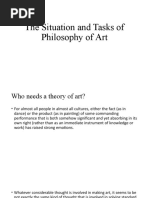 The Situation and Tasks of Philosophy of Art