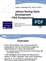 Workshop - Specifications in Early Development (Regulatory Perspective-Stephen Miller, FDA)