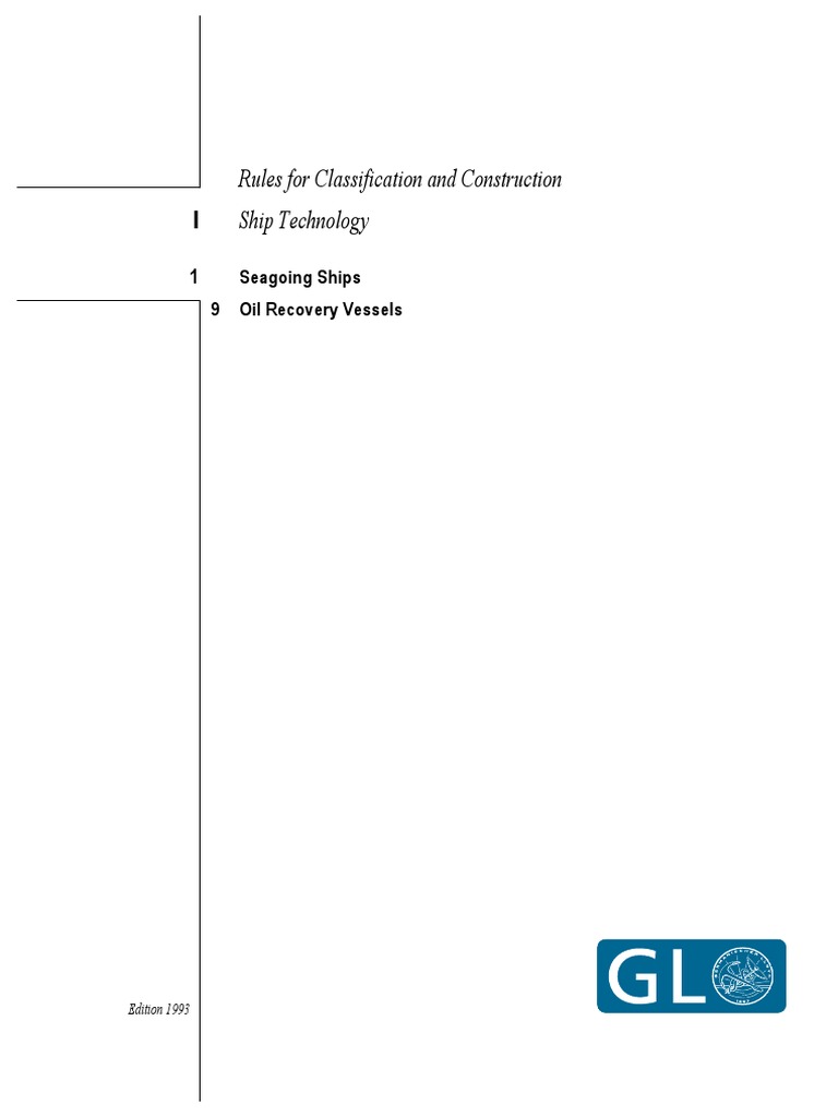 Rules For Classification and Construction Ship Technology: Seagoing ...