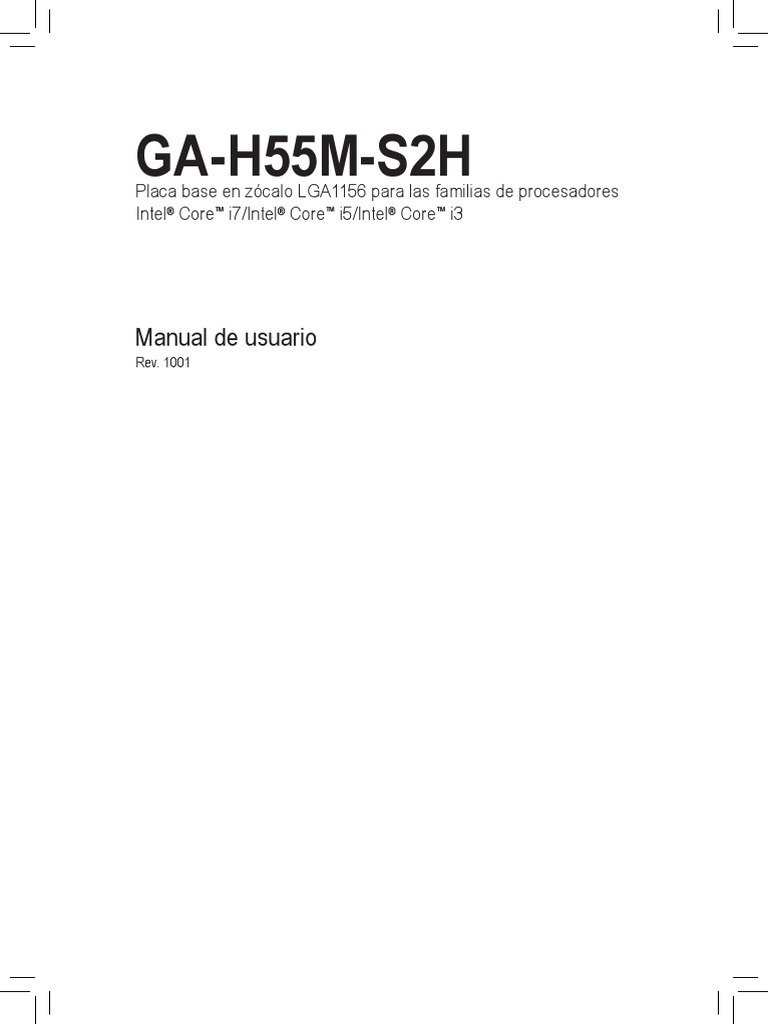 MB Manual Ga-H55m-S2h Es PDF | PDF | Hdmi | Hardware De La.