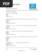 Go, Play or Do? (2) : BBC Learning English Quiznet