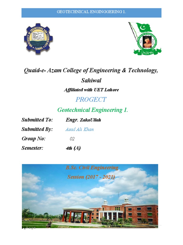 Asad Ali kHAN PROJECT | PDF | Soil | Density